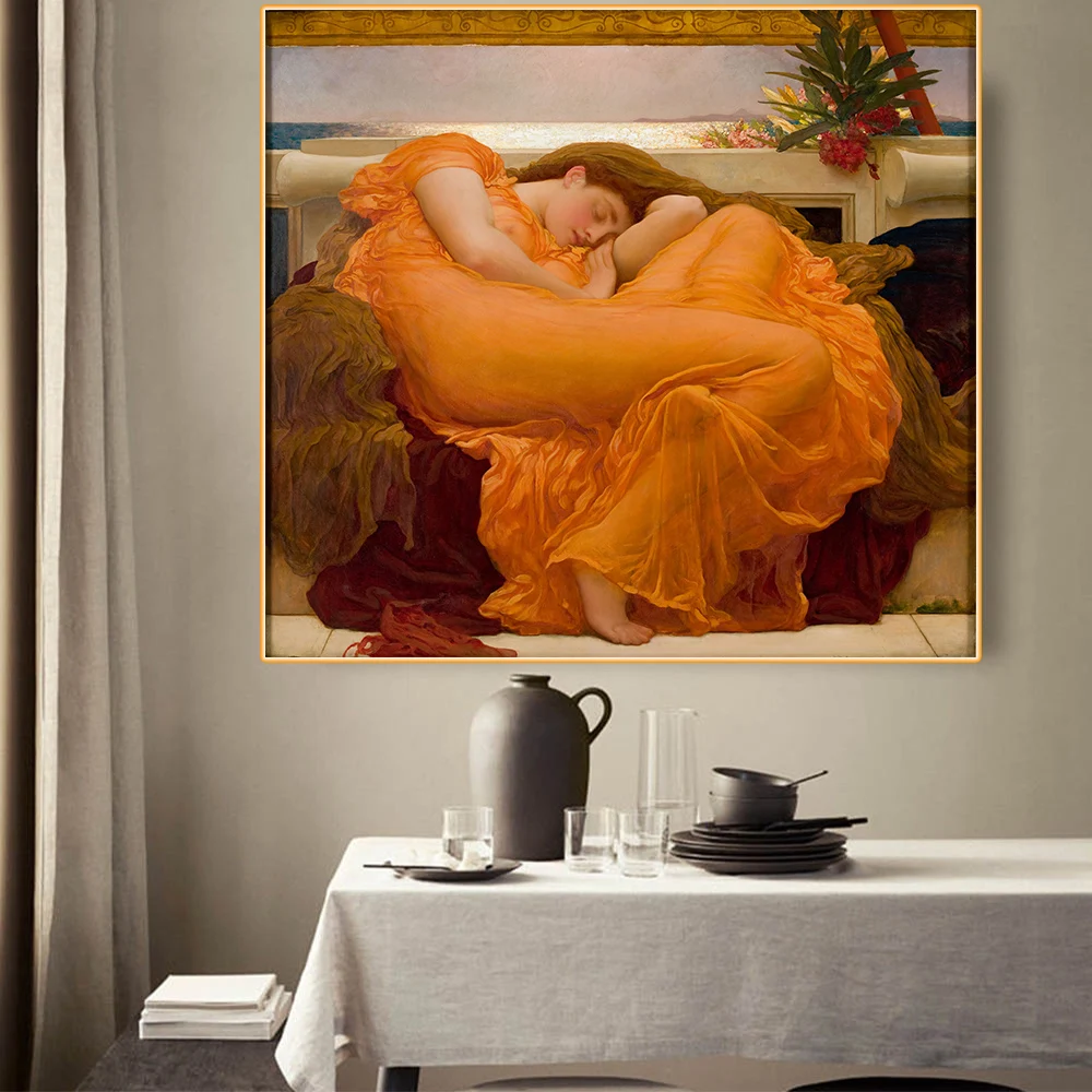Картина маслом на холсте Citon Frederic Leighton Флюоресцентный Джун June художественное