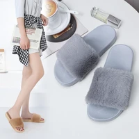 women fur slippers shoes furry fluffy slippers summer outdoor home shoes female flops slides for woman 2021 womens shoes