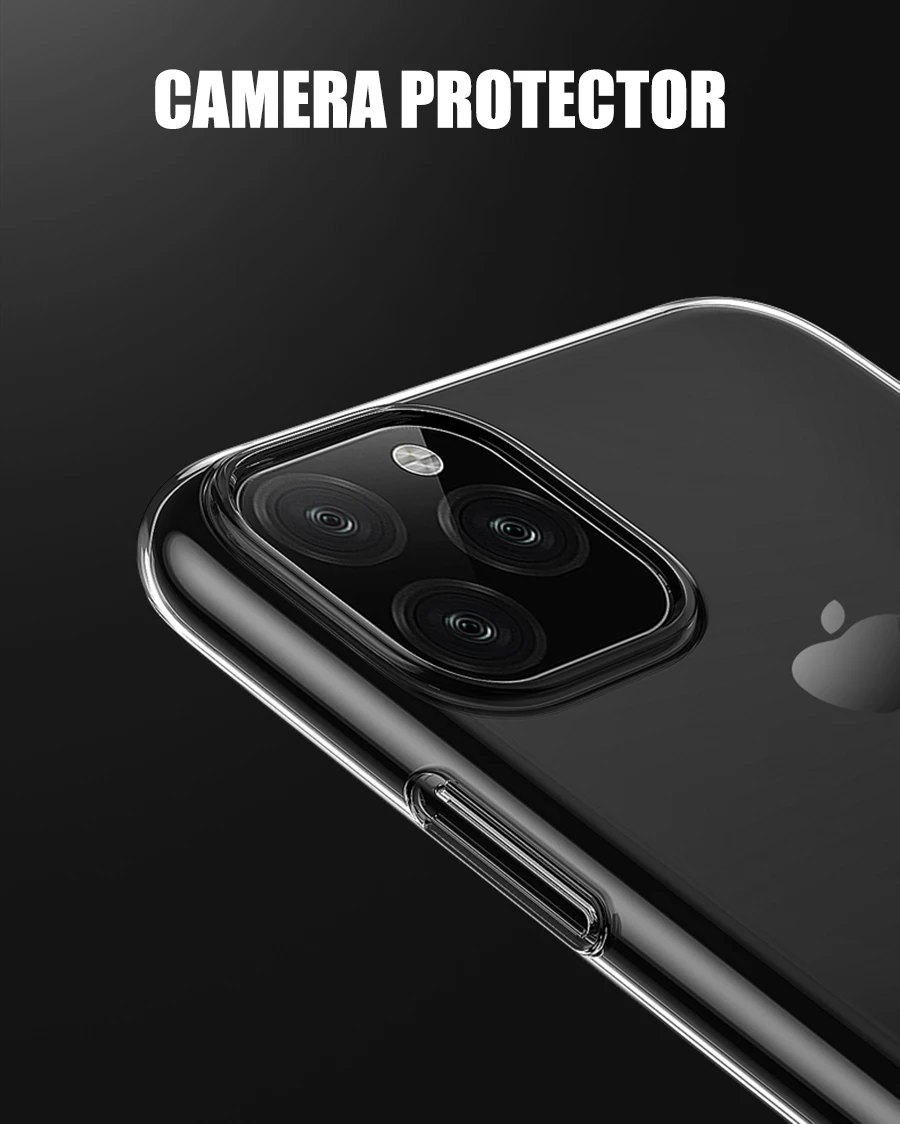 Прозрачный чехол для iphone 11, противоударный силиконовый чехол для iphone 11 Pro Max, мягкий чехол из ТПУ для iphone X, XR, XS, прозрачный чехол