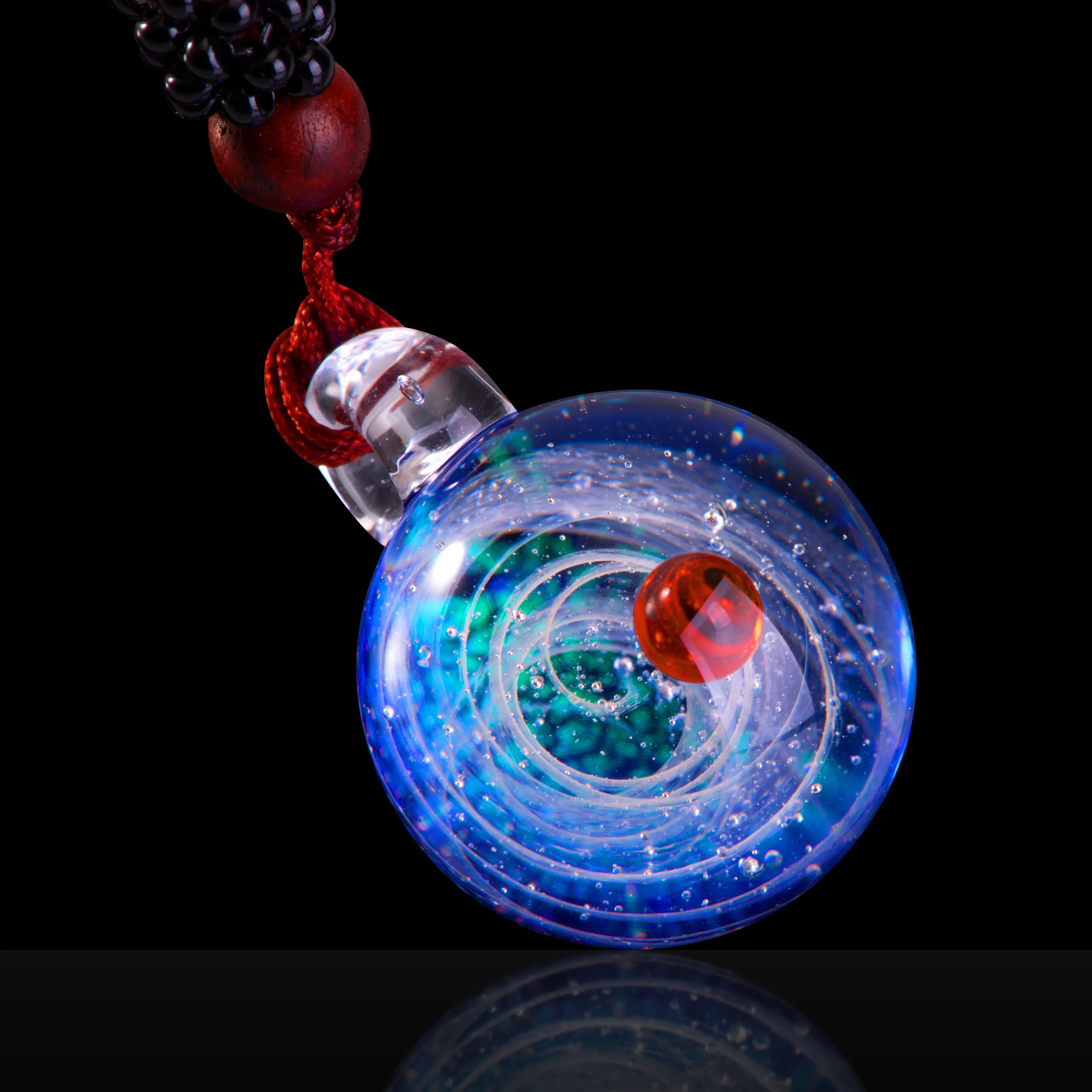 Hadmade синяя подвеска с изображением галактики ожерелье женщины космос галактика