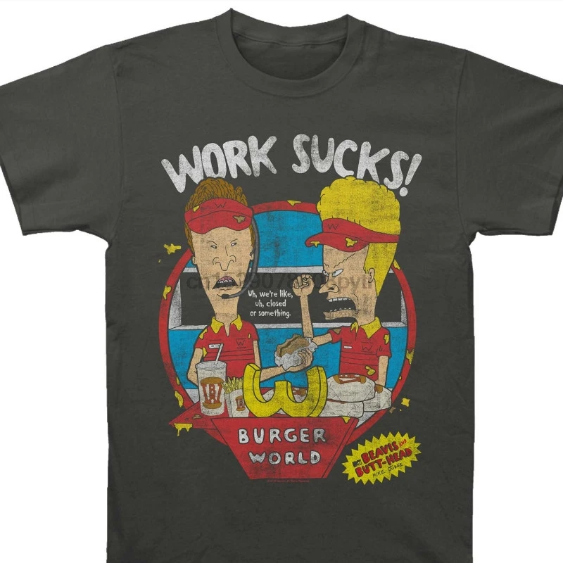 Мужская забавная Футболка женская крутая футболка Beavis Butthead Рабочая отстой