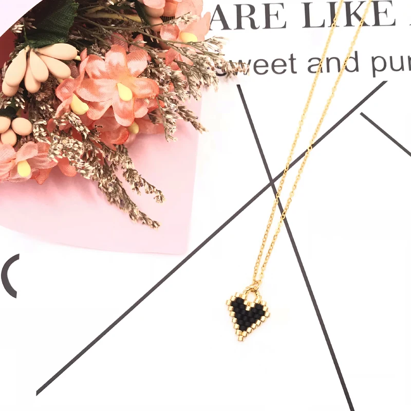 Ожерелье для женщин FAIRYWOO ожерелье в форме сердца милая подвеска с бусинами Миюки