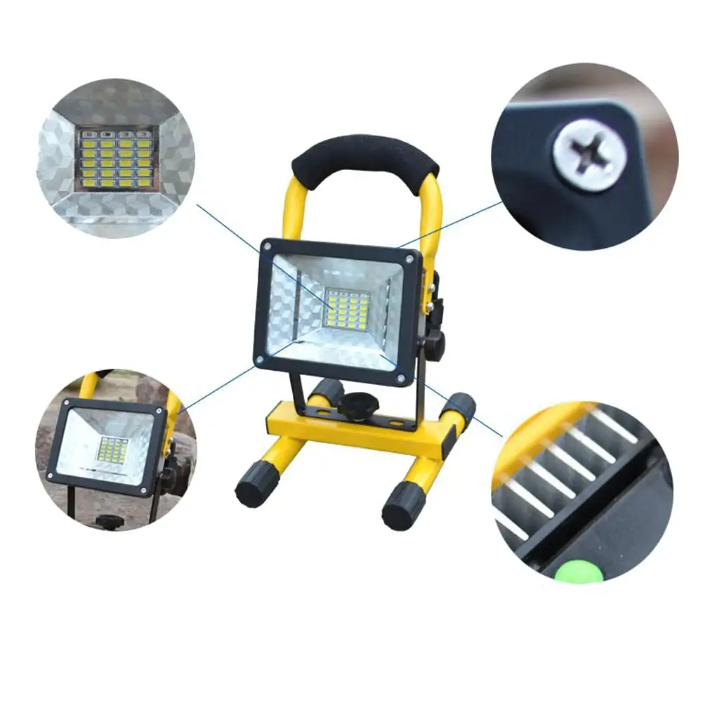 

Outdoor Portable Waterproof IP65 24 LED Flood Emergency Light Construction Site Spot Lights Led Recargable Bouwlamp Bulbs