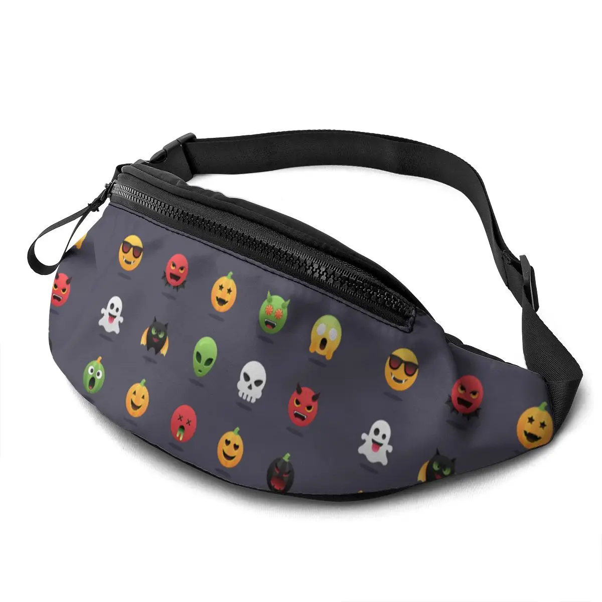 

Halloween Skulls Pumpkin Fanny Packs for Men Women Outdoor Waist Bags Cellphone Pouch Bag Purse Wallets for Running Streets