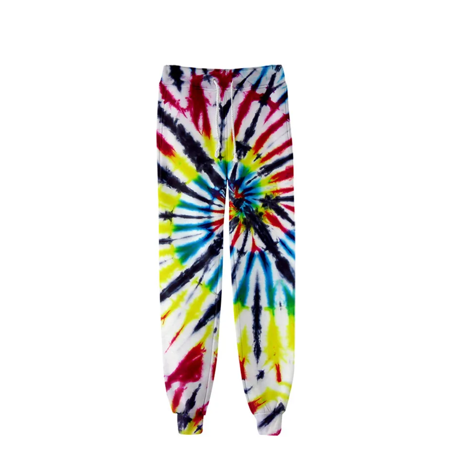 Тренировочные брюки Tie Dye с 3D принтом модные Джоггеры в стиле Харадзюку красочные