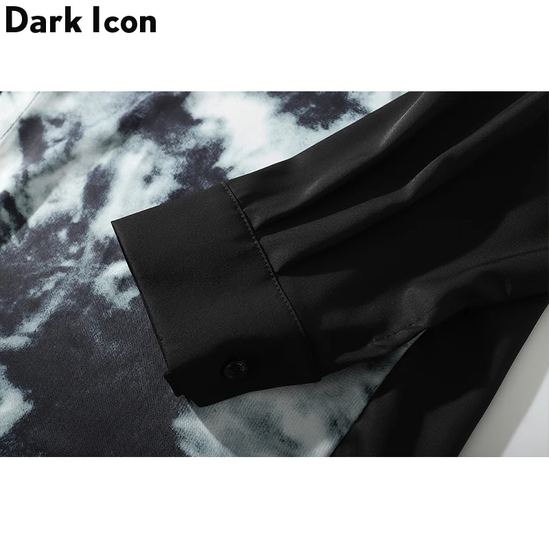 Мужская Уличная рубашка в стиле хип хоп Dark Icon Повседневная Свободная с длинным