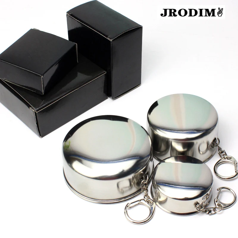 Складная кружка JRODIM из нержавеющей стали 304 портативная для путешествий кемпинга