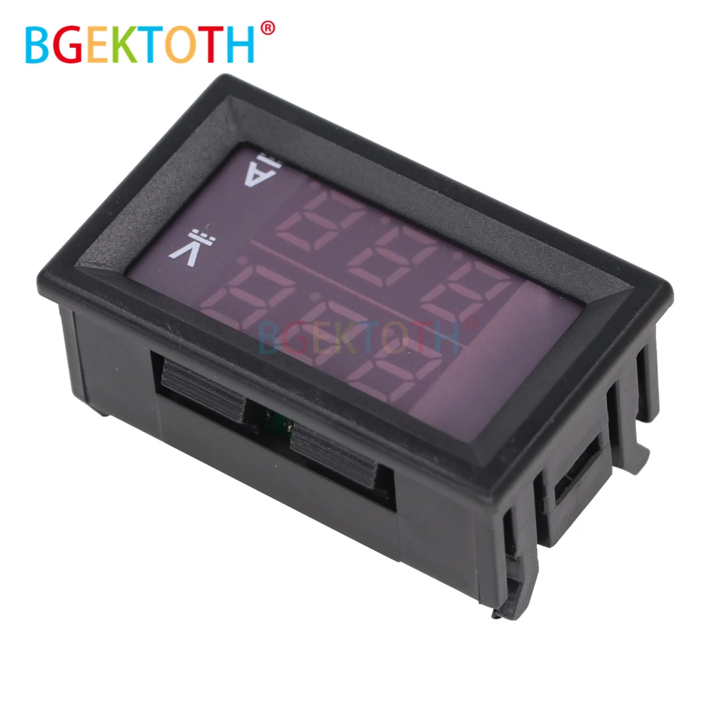 Мини цифровой вольтметр амперметр DC 100 в 10A Панель Ампер Вольт Напряжение