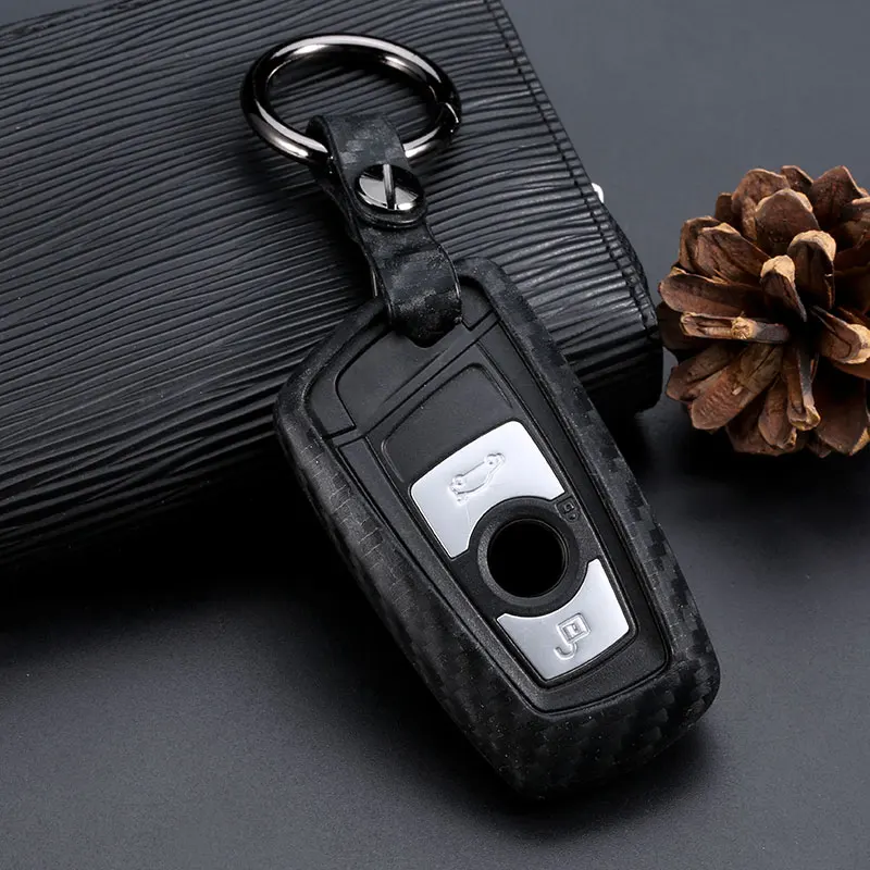 Чехол для ключей из углеродного волокна чехол-бумажник BMW F20 G30 X1 F48 F31 X5 F15 F30 X3 X6 X7 E34