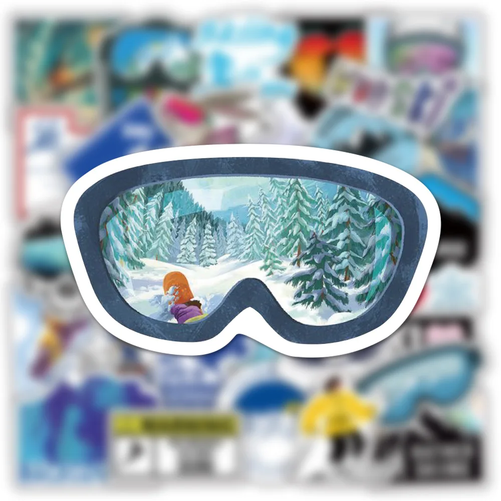 103050pcs winter skiing snow mountain graffiti stickers car luggage laptop skateboard snowboard refrigerator ski decal sticker free global shipping