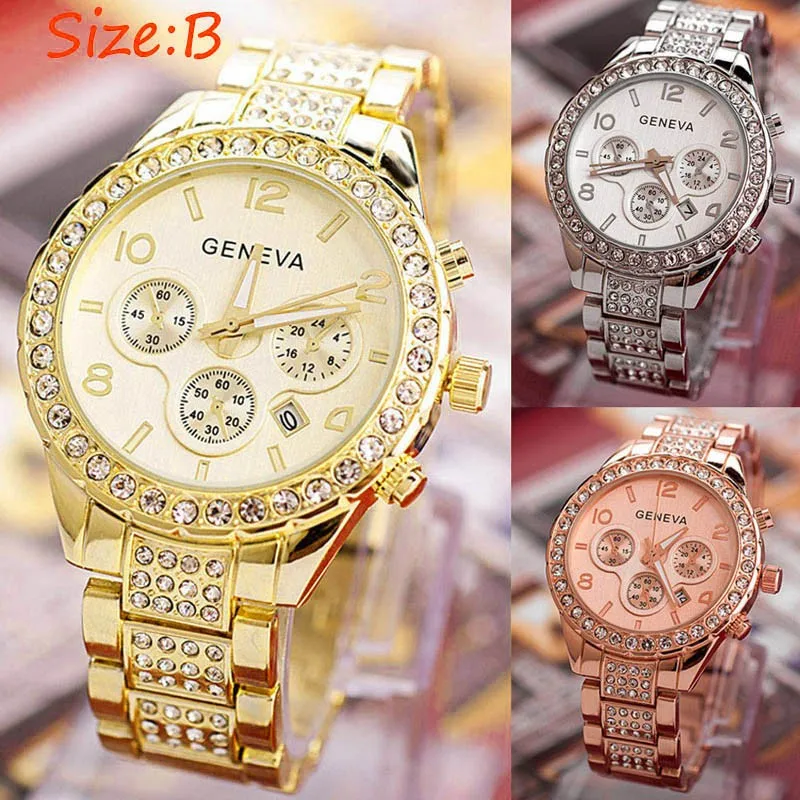 

2021 New Design Geneva Ladies Fashion Luxury Crystal Quartz Watch Rose Gold Girl Ladies Hot Sale Flower Brand Bracelet Watch