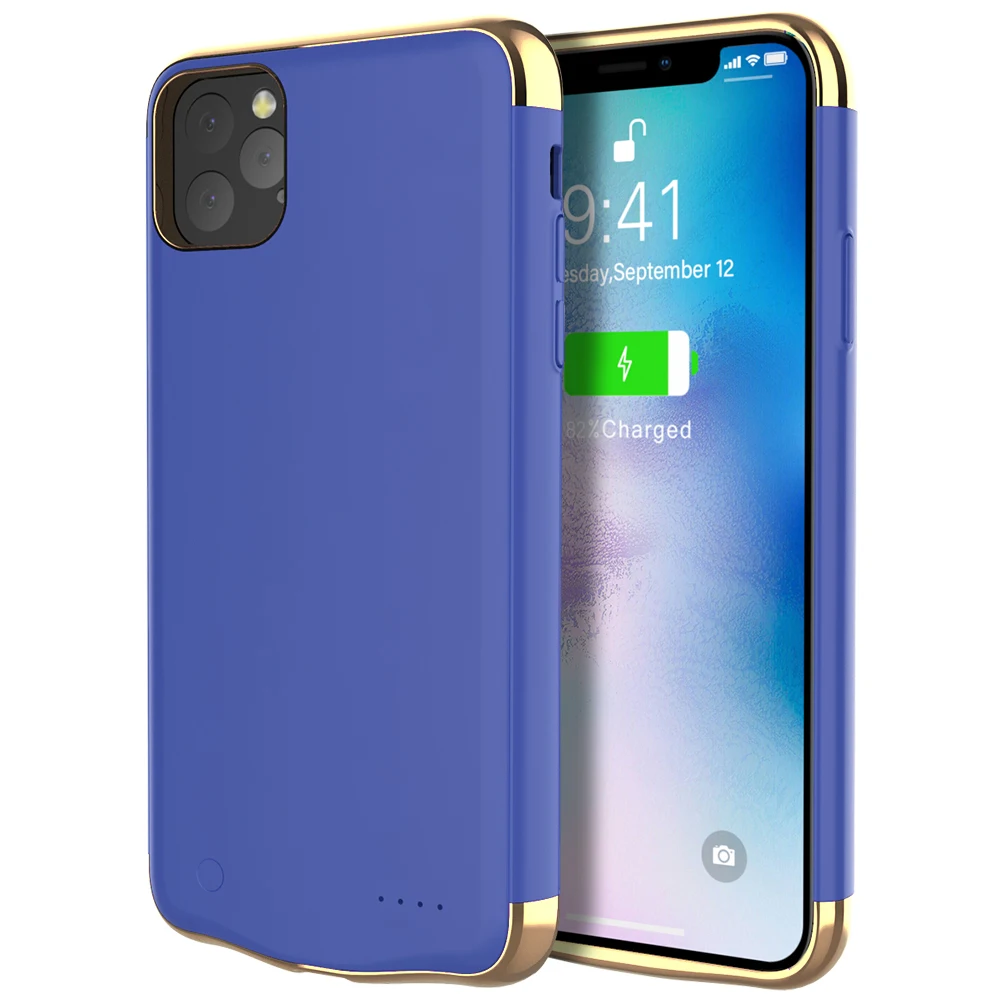 Для iPhone 11 Pro Max 6,5 дюймов 11 6,1 дюймов Чехол для зарядного устройства 6000 мАч Внешняя резервная Зарядка power Bank крышка аккумулятора