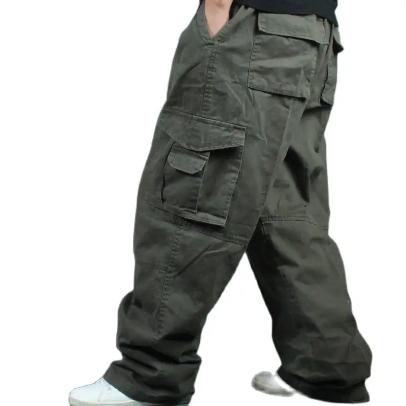 Брюки карго мужские свободного покроя повседневные штаны султанки хлопковые