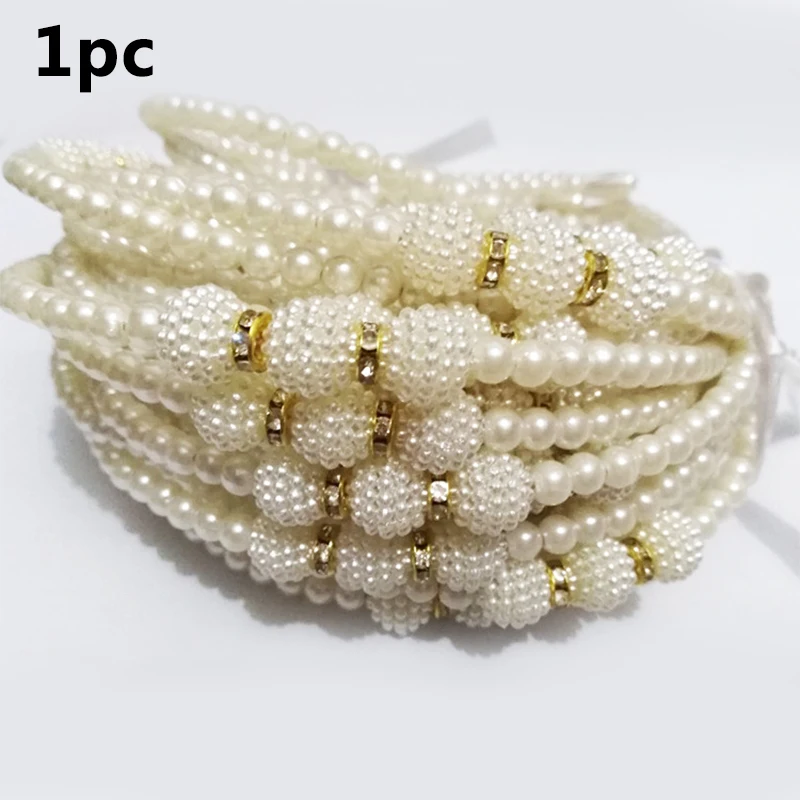 Pearl Красивая лента для волос из ангорской пряжи; яркие цвета; 1 шт.; 15 цветов; детская свадебная одежда для девочек; Детские Плюшевые помпоны с заячьими ушками - Цвет: Pearl