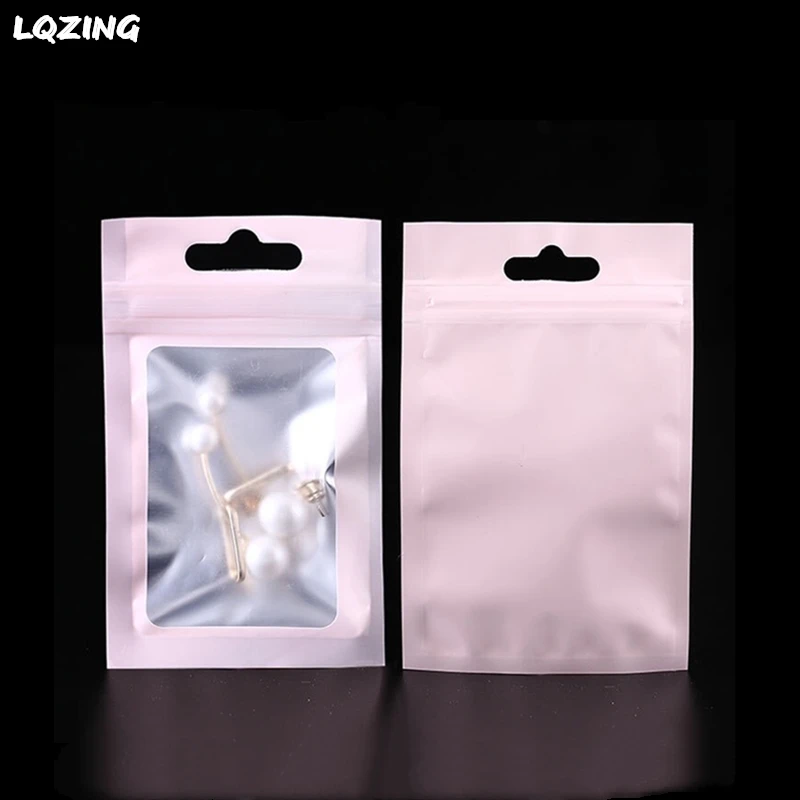 6x10 см розовый жар уплотнение алюминиевой фольги Небольшой Ziplock Сумки Плоский