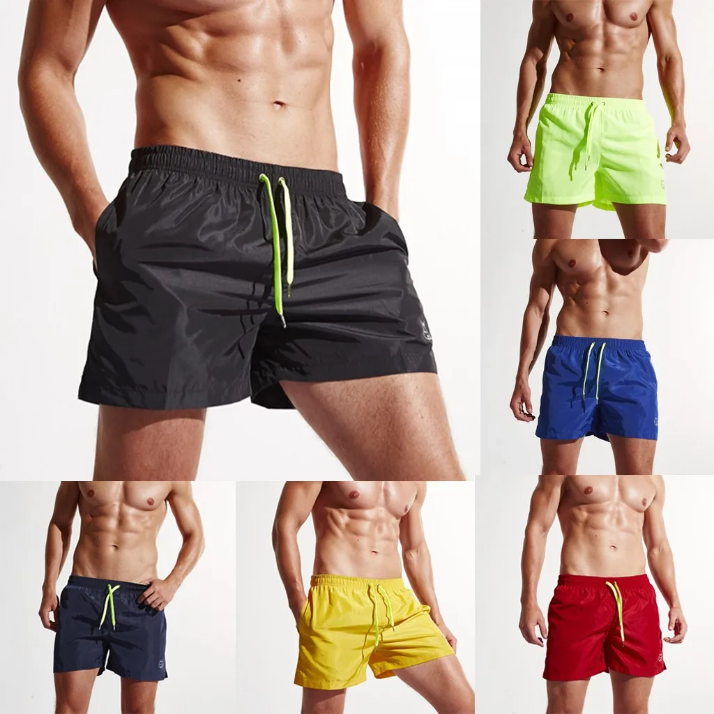 Быстросохнущие мужские шорты для плавания с карманами Мужская одежда Мужской