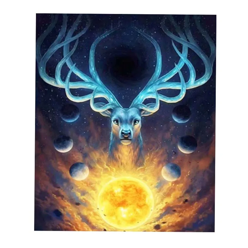 

GELANYOUPIN 5D DIY Diamond Painting Full Round Drill "Cartoon Deer" 3D Embroidery Cross Stitch gift Diamond MosaicHome Decor