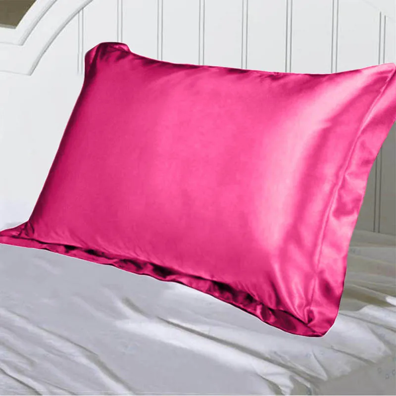 1/2 шт. чехол для подушки из шелкового атласа одноцветные наволочки Роскошный