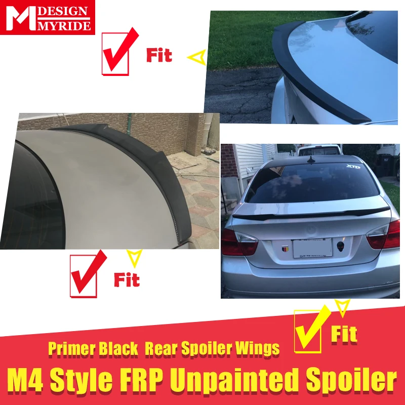 F82 M4 спойлер крыло Стиль High Kick FRP Неокрашенный для BMW 4-Series 420i 425i 430i 2-дверный твердый