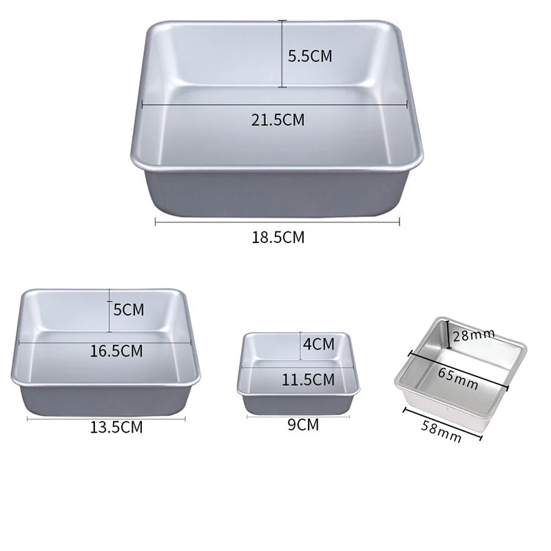 DIY Cake Mold Bread Pan Toast Tray Mould Non-stick Baking Tools Kitchen Tool Round Rectangular Shape | Дом и сад