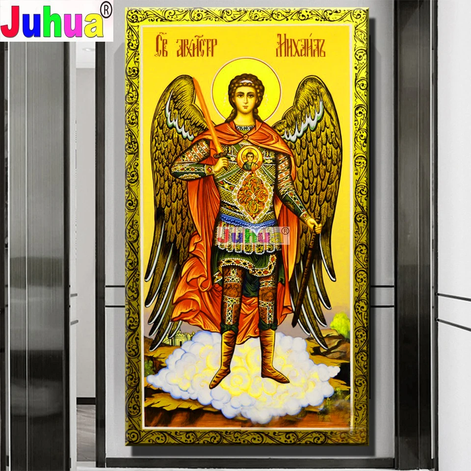 

Diamond Mosaic Michael Archangel 5D Diy Diamond Painting Embroidery Art Full Kit Religious Oleg Olegov Cross Stitch Home Gift
