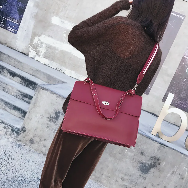 2020 женский портфель кожаная сумка дамские Винтажные Сумки из искусственной кожи