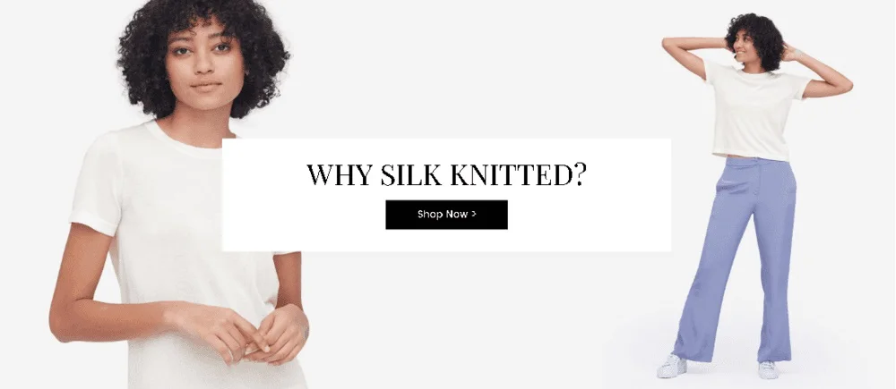 LilySilk Шелковый вязаный Футболка мягкий чистый натуральный белый