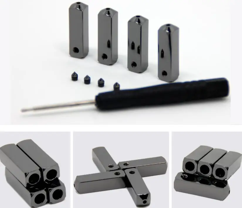 100 PCS Fashionable Shoelace Tip Heads DIY Metal Shoe Lace Clips Ends Aglet Tips DHL