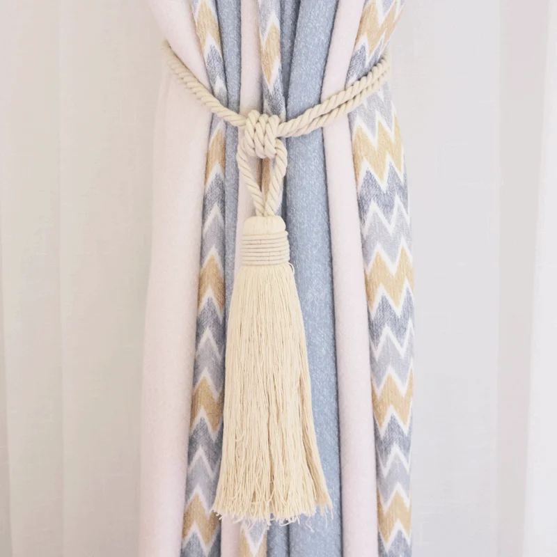 1 шт. белые аксессуары зажимы для штор ручного плетения с кисточкой | Дом и сад