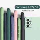 Новый квадратный силиконовый чехол для телефона Samsung A52s 5G на обложке Samsung Galaxy A52s SM-A528B оригинальный защитный чехол для камеры