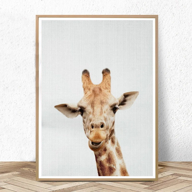 Настенная картина с изображением жирафа декор для детской комнаты искусство