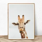 Настенная картина с изображением жирафа, декор для детской комнаты, искусство леса, плакаты и принты без рамы, украшение детской спальни