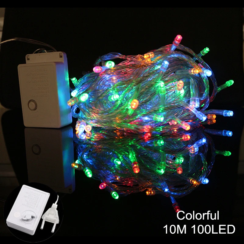 483-Colorful Navidad орнамент, рождественские украшения для дома, занавеска, Сказочная гирлянда, светодиодный светильник, гирлянда, Рождественский светильник, декор для рождественской елки, Q - Цвет: 483-Colorful