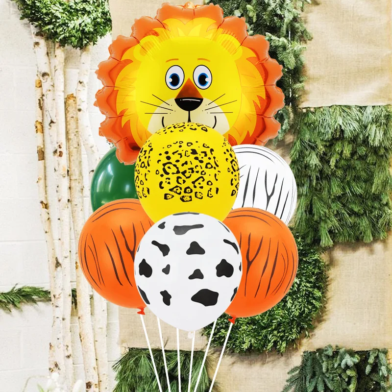 Упаковка животных Лев апельсин 9 шт. комплекты узор зебры леопарда детская одежда