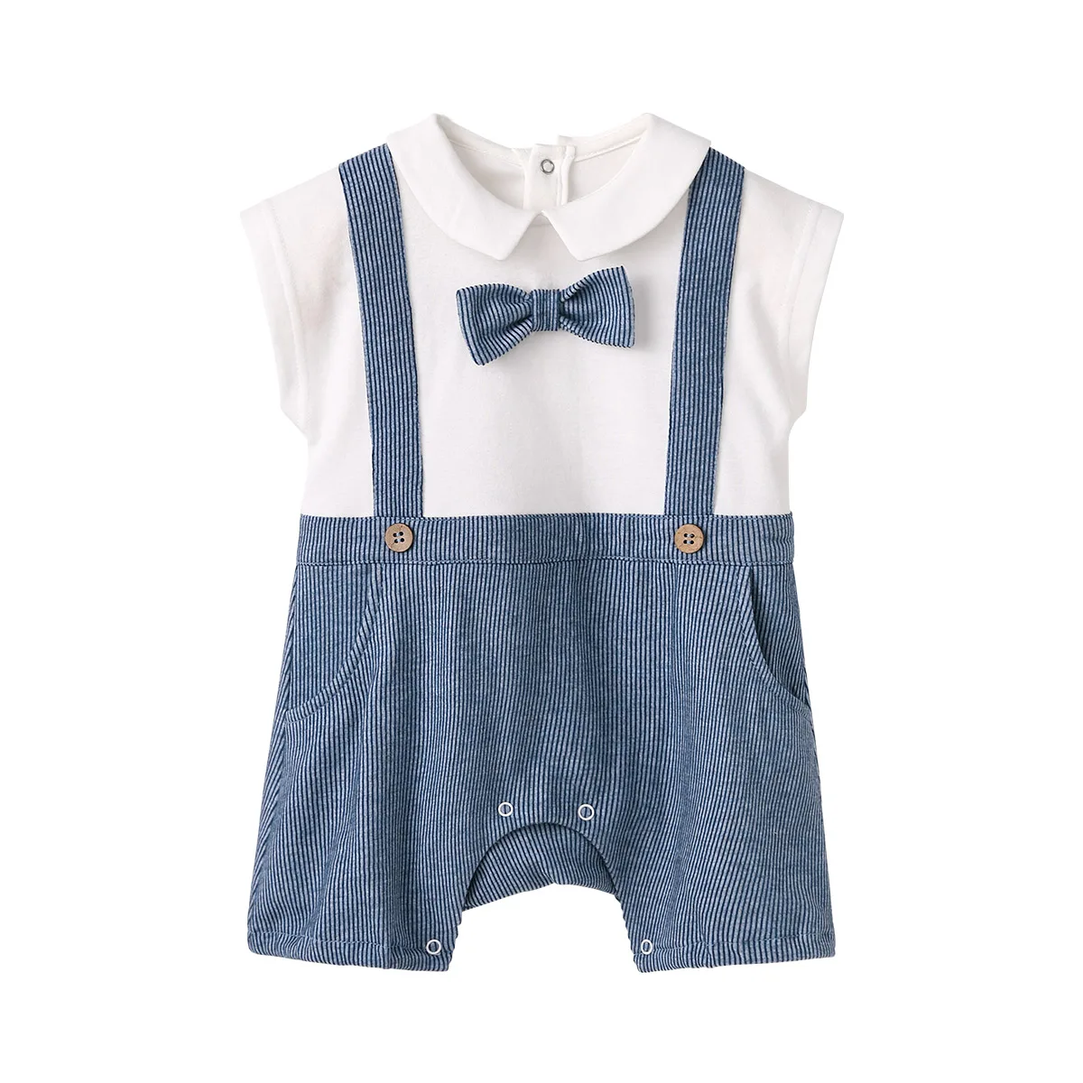 Pureborn цельный новорожденный джентльменский комбинезон одежда для маленьких