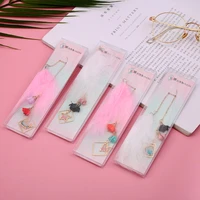 metal bookmarks feather whale creative classical exquisite mini metal art pattern bookmark page folder office school supplies