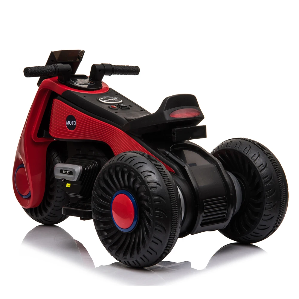

Childrens Electric Motorcycle With3 Wheels Double Drive Ride on Toys for Boys and Girls Hogard