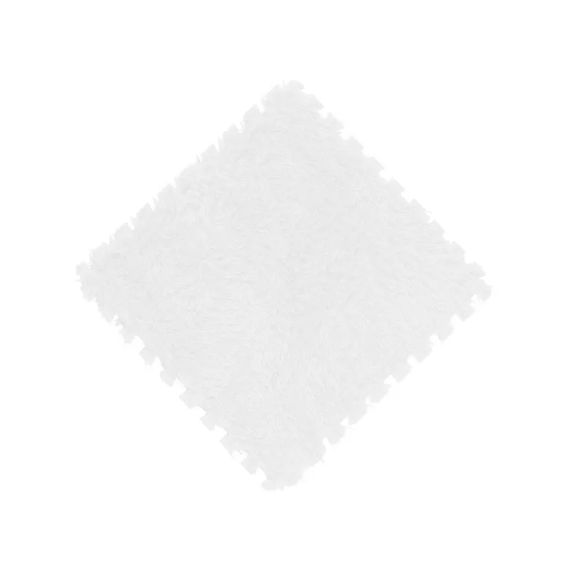White Высокое качество EVA пены DIY коврик-головоломка мягкие длинные волосы ворсинок лохматый коврик плюшевые мягкие области коврик для детей Детский игровой коврик - Цвет: White