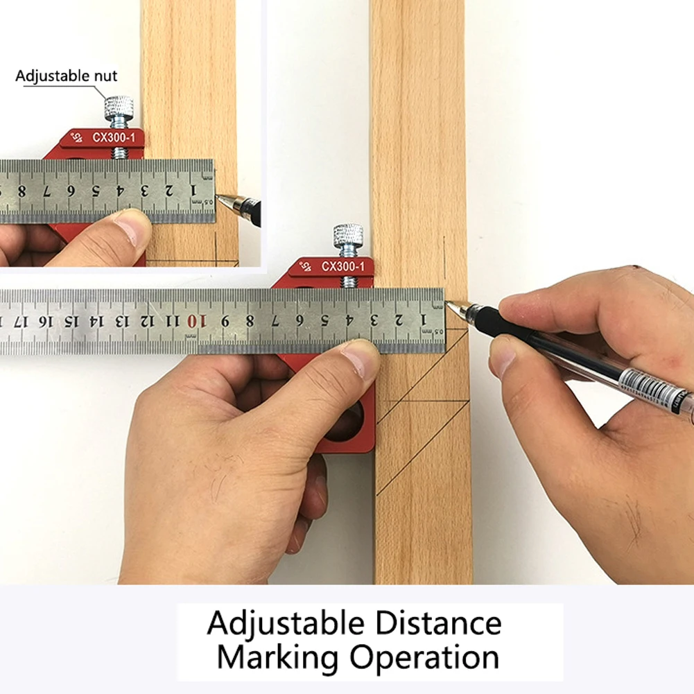 Шкала из алюминиевого сплава Т образная линейка для отверстий инструмент