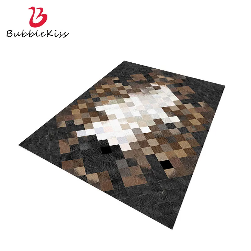 

Bubble Kiss Brown Carpet Light Luxury Geometry Art Polyester Rugs Living Room Modern Carpet Home Bedroom Decor Non-Slip Area Rug