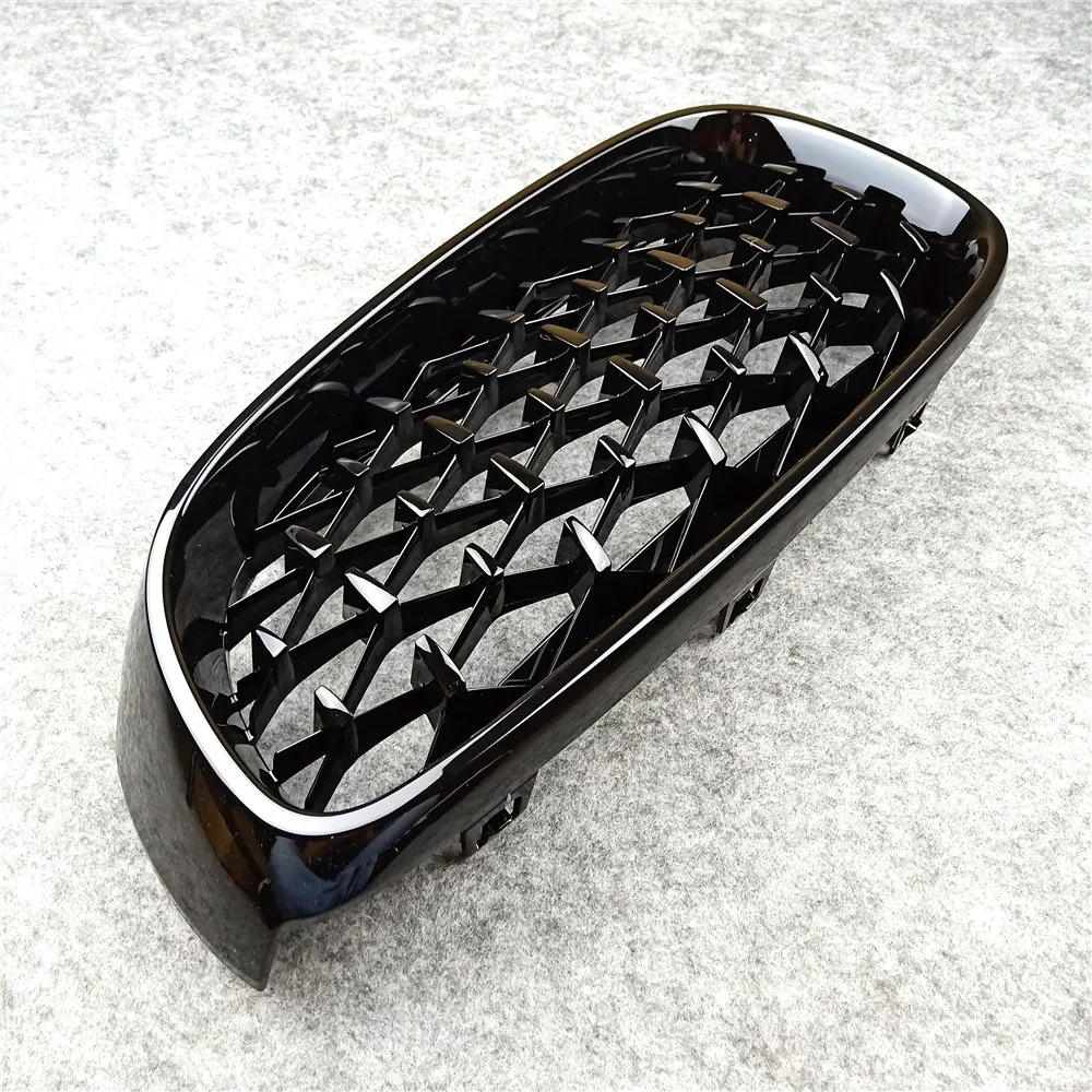 

Right+Left Diamond Style Front Grille For B-MW 3 Series GT F34 2012 2013 2014 2015 2016 ABS Material Car Bumper Mesh Grille