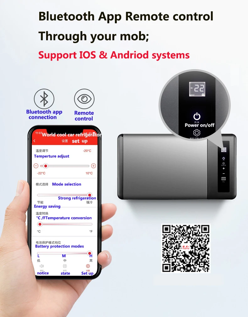 

25L AC DC12V24V Car Refrigerator Portable Camping Picnic Outdoor Compressor Deep Freezer Mini Fridge Cooler Ice Box Travel Home