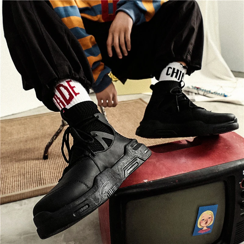 Модные повседневные мужские носки с высоким берцем прогулочная обувь Мужская