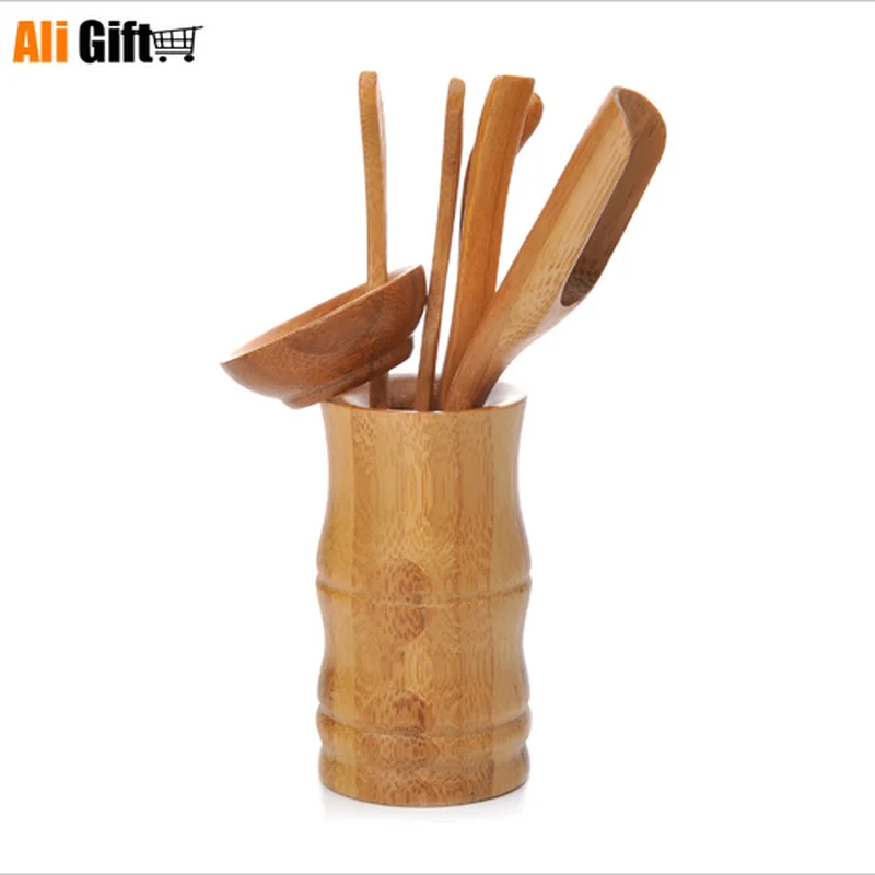 Японские аксессуары для чайной церемонии Набор бамбуковых ножей чая пуэр ложка