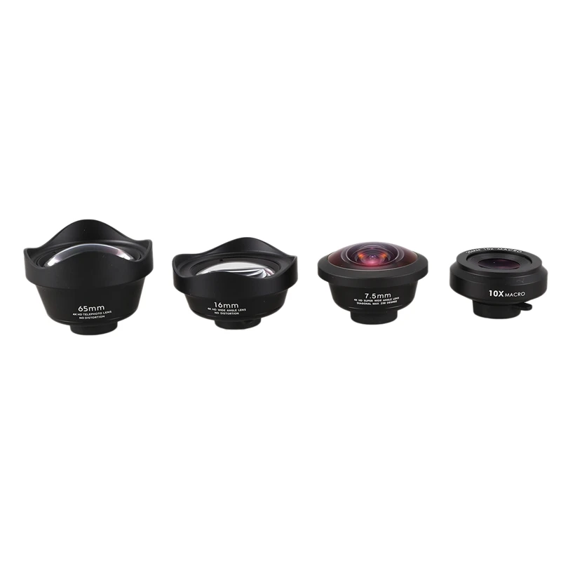 PHOLES 4 In 1 Cell Phone Camera Lens Kit Wide Angle Telephoto Macro Fisheye Lenses For Iphone Xs Max X 8 Huawei P20 Pro | Компьютеры и