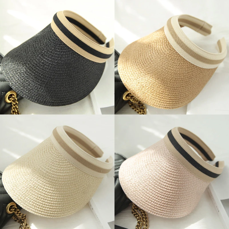 Шляпа без верха женская Соломенная Панама от солнца с защитой ультрафиолета