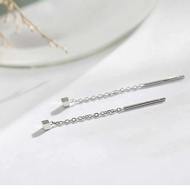 

Long Tassel Butterfly Drop Earrings Silver Color 2020 Fashion Hanging Women Earrings Summer Jewelry Girls Party Gift