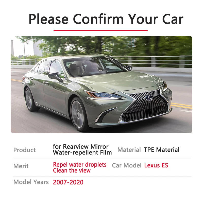 Полное покрытие анти-туман фильм непромокаемые Зеркало заднего вида для Lexus ES 2007 ~