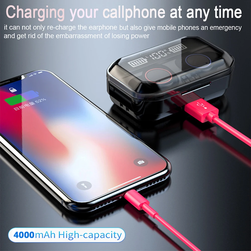 Беспроводная Bluetooth-гарнитура X11TWS спортивные портативные наушники с защитой от