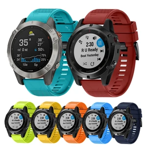 Силиконовый мягкий ремешок для наручных часов Garmin Fenix 5 5S 5X 6X 6S 6 3 3HR Forerunner 945 935 быстросъемные часы Easyfit Correa